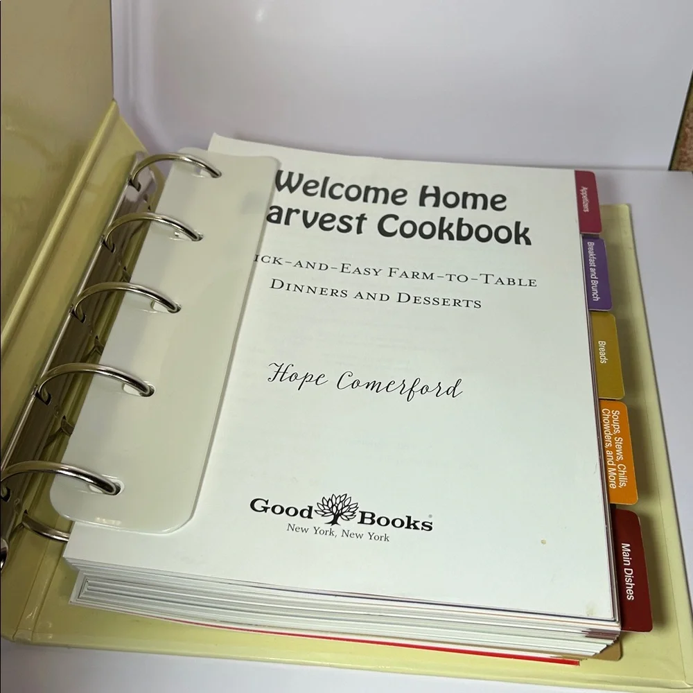 Welcome Home Harvest Cookbook by Hope Comerford